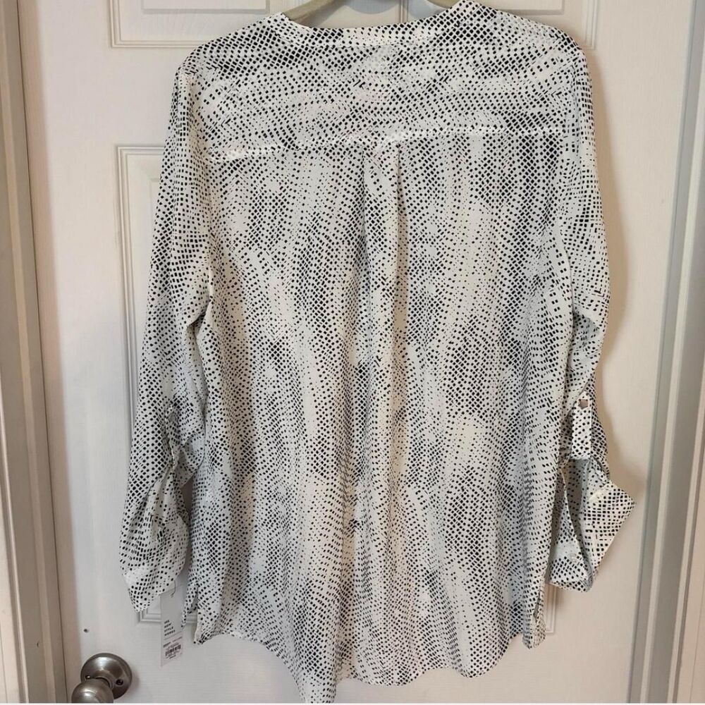 Apt-9 Women's White and Cream Blouse - Picture 3 of 5